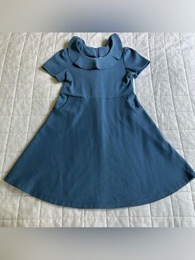 NWOT Little English Blue Peter Pan Collar Short Sleeve Dress